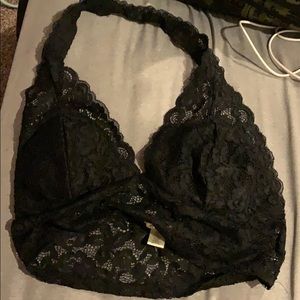 Black lace bra